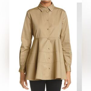 CO flare poplin top